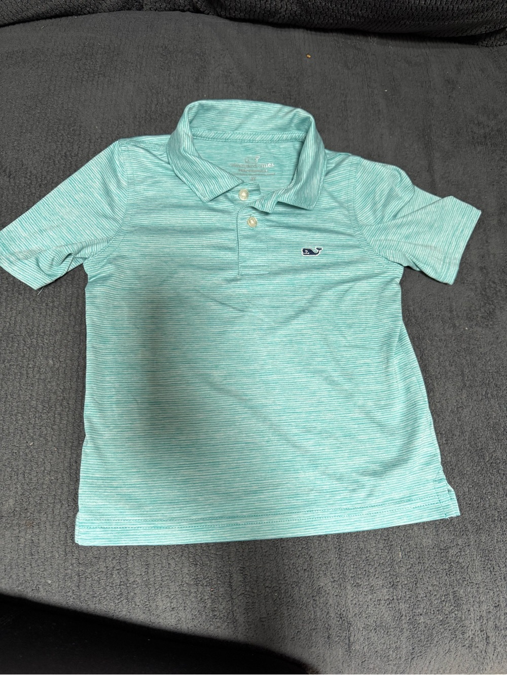 Vineyard Vines Teal Striped Polo